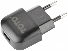 Сетевое зарядное устройство TOTO TZV-42 Led Travel charger 1USB 1A Black 