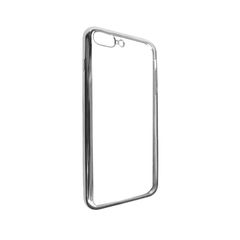  Чехол силиконовый прозрачный для Apple iPhone 7 plus / 8 plus Серебряный