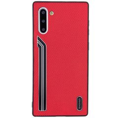 Чехол SHENGO Textile series для Samsung Galaxy Note 10 Красный
