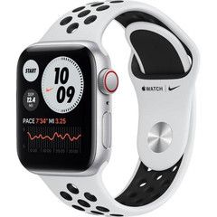 Apple Watch Nike SE GPS + Cellular 44mm Silver Aluminum Case w. Pure Platinum/Black Nike Sport B. (MG043/MG083/MKRW3)