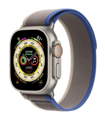 Смарт-часы Apple Watch Ultra GPS + Cellular 49mm Titanium Case with Blue/Gray Trail Loop - S/M (MNHE3/MNHL3)