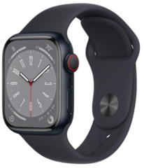 Смарт-часы Apple Watch Series 8 GPS + Cellular 41mm Midnight Aluminum Case w. Midnight Sport Band M/L (MNUW3)