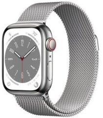 Смарт-часы Apple Watch Series 8 GPS + Cellular 41mm Silver S. Steel Case w. Milanese Loop Silver (MNJ73/MNJ83)