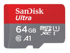 Карта памяти SanDisk 64 GB microSDXC UHS-I Ultra A1 SDSQUAR-064G-GN6MN