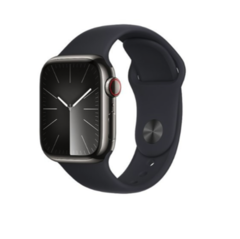 Смарт-годинник Apple Watch Series 9 GPS + Cellular 41mm Graphite S. Steel Case w. Midnight S. Band - M/L (MRJ93)