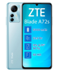 Смартфон ZTE Blade A72S 4/128GB Blue UA