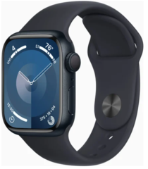 Смарт-часы Apple Watch Series 9 GPS + Cellular 45mm Midnight Alu. Case w. Midnight S. Band - M/L (MRMD3)