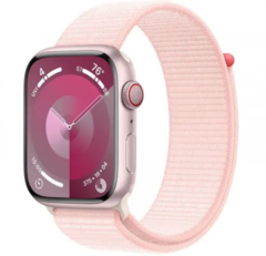 Смарт-часы Apple Watch Series 9 GPS + Cellular 45mm Pink Alu. Case w. Light Pink Sport Loop (MRMM3)