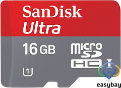 Карта памяти SanDisk microSDHC class 10 UHS Mobile Ultra 16Gb            