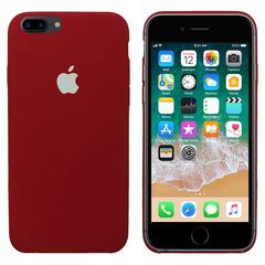 Чехол Silicone case for iPhone 7 Plus/8 Plus camelia red