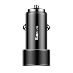 Автомобильное зарядное устройство BASEUS Small Screw 2USB/QC/36W Black