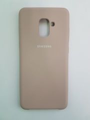 Чехол Silicone Case для Samsung A8 Plus 2018 Pink Sand