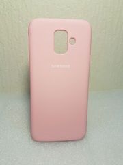 Чехол Silicone Case для Samsung A6 2018 Light Pink