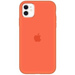 Чехол Epik Silicone case (с закрытым низом) для Apple iPhone 11  (Оранжевый / Nectraine)
