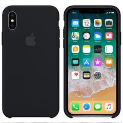 Накладка Silicone case for iPhone X/XS (18) black