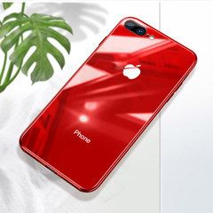 Накладка GLOSSY LOGO для Apple iPhone 7 plus / 8 plus красный