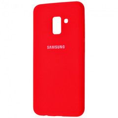Чехол Silicone Case для Samsung A8 2018 Red