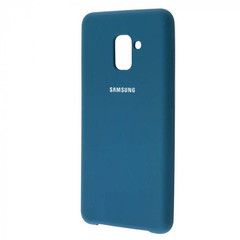 Чехол Silicone Case для Samsung A8 2018 Blue
