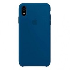 Чехол Slim Silicone case full protective для Apple iPhone XS Max Синий / Blue Horizon