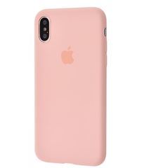 Чехол Slim Silicone case full protective для Apple iPhone XS Max Розовый / Pink Sand