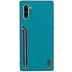 Чехол SHENGO Textile series для Samsung Galaxy Note 10 Plus Зеленый