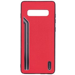 Чехол SHENGO Textile series для Samsung Galaxy S10+ Красный