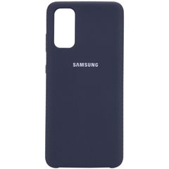 Чехол Silicone Cover (AA) для Samsung Galaxy S20 Синий / Midnight Blue