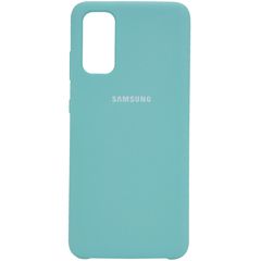 Чехол Silicone Cover (AA) для Samsung Galaxy S20 Бирюзовый / Light blue