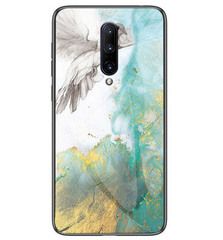 Чехол Epik Luxury Marble для OnePlus 7 Pro Птица / Бирюзовый