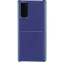 Накладка Кожаная G-Case Cardcool Series для Samsung Galaxy S20 Синий