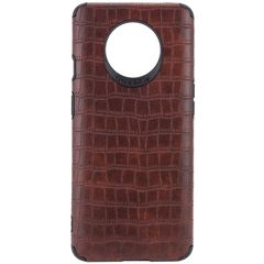 Чехол Epik Vivi Crocodile series для OnePlus 7T Темно-коричневый