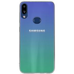 Чехол Gradient Aurora для Samsung Galaxy A10s Фиолетовый / Бирюзовый