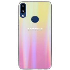Чехол Gradient Aurora для Samsung Galaxy A10s Золотой / Розовый