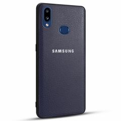 Накладка кожаная Epik Classic series для Samsung Galaxy A10s Синий