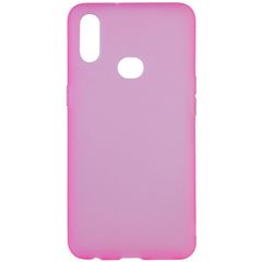 Чехол силиконовый матовый полупрозрачный для Samsung Galaxy A10s Розовый / Pink