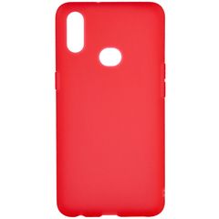 Чехол силиконовый матовый полупрозрачный для Samsung Galaxy A10s Красный / Red
