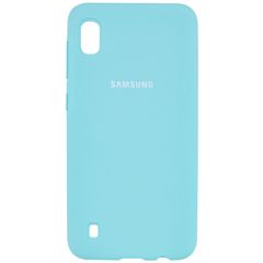 Чехол Epik Silicone Cover Full Protective (AA) для Samsung Galaxy A10 (A105F) Светло-голубой / Light Blue