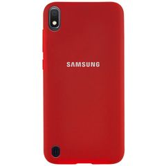 Чехол Epik Silicone Cover Full Protective (AA) для Samsung Galaxy A10 (A105F) Темно-красный / Dark Red