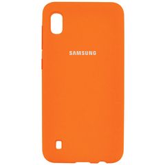 Чехол Epik Silicone Cover Full Protective (AA) для Samsung Galaxy A10 (A105F) Оранжевый / Orange