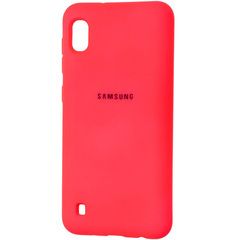 Чехол Epik Silicone Cover Full Protective (AA) для Samsung Galaxy A10 (A105F) Темно-розовый / Hot Pink