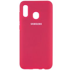 Чехол Epik Silicone Cover Full Protective (AA) для Samsung Galaxy A20 / A30 Малиновый