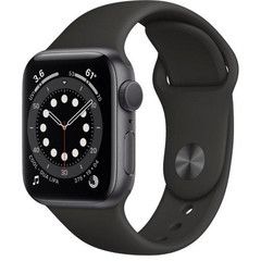 Apple Watch Series 6 GPS 44mm Space Gray Aluminum Case w. Black Sport B. (M00H3)