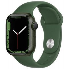 Apple Watch Series 7 GPS + Cellular 41mm Green Aluminum Case with Clover Sport Band (MKH93/MKHT3)