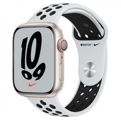 Apple Watch Nike Series 7 LTE 45mm Starlight A. Case w. Pure P./Black Nike S. Band (MKJK3/MKL43)
