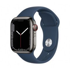 Apple Watch Series 7 GPS + Cellular 41mm Graphite S. Steel Case w. Abyss Blue S. Band (MKHJ3/MKJ13)