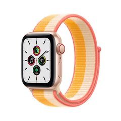 Apple Watch SE GPS + Cellular 40mm Gold Aluminium Case with Maize/White Sport Loop MKQP3