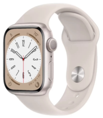 Смарт-часы Apple Watch Series 8 GPS 45mm Starlight Aluminum Case with Starlight Sport Band (MNP23/MNUQ3)