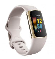 Фитнес-браслет Fitbit Charge 5 Lunar White/Soft Gold Stainless Steel (FB421GLWT)