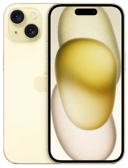 Смартфон Apple iPhone 15 256GB eSIM Yellow (MTM63)