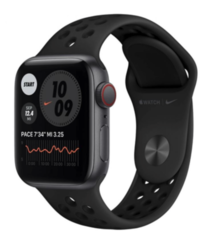Смарт-годинник Apple Watch Nike SE GPS + Cellular 44mm Space Gray A. Case w. Anthracite/Black Nike S. Band (MKRX3)